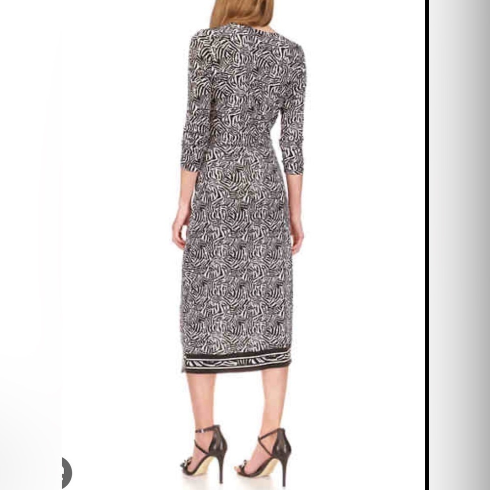 MICHAEL MICHAEL KORS Women's Zebra-Print Asymmetrical Midi Dress - Picture 2 of 6